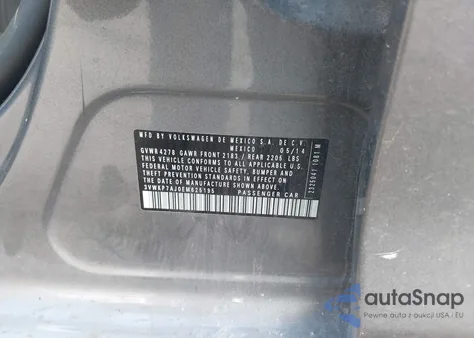 2014 Volkswagen Jetta Sportwagen 2.5L S from USA, damaged, VIN 3VWKP7AJ0EM625195